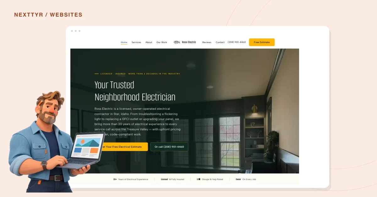 Real NextTyr websites website build with the approved Website Editor teammate
